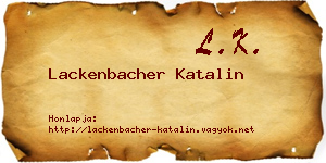 Lackenbacher Katalin névjegykártya